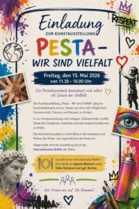 Kunstaustellung: „Pesta – Wir sind Vielfalt“ , Freitag, den 15. Mai 2026 von 11.30 – 16.00 Uhr